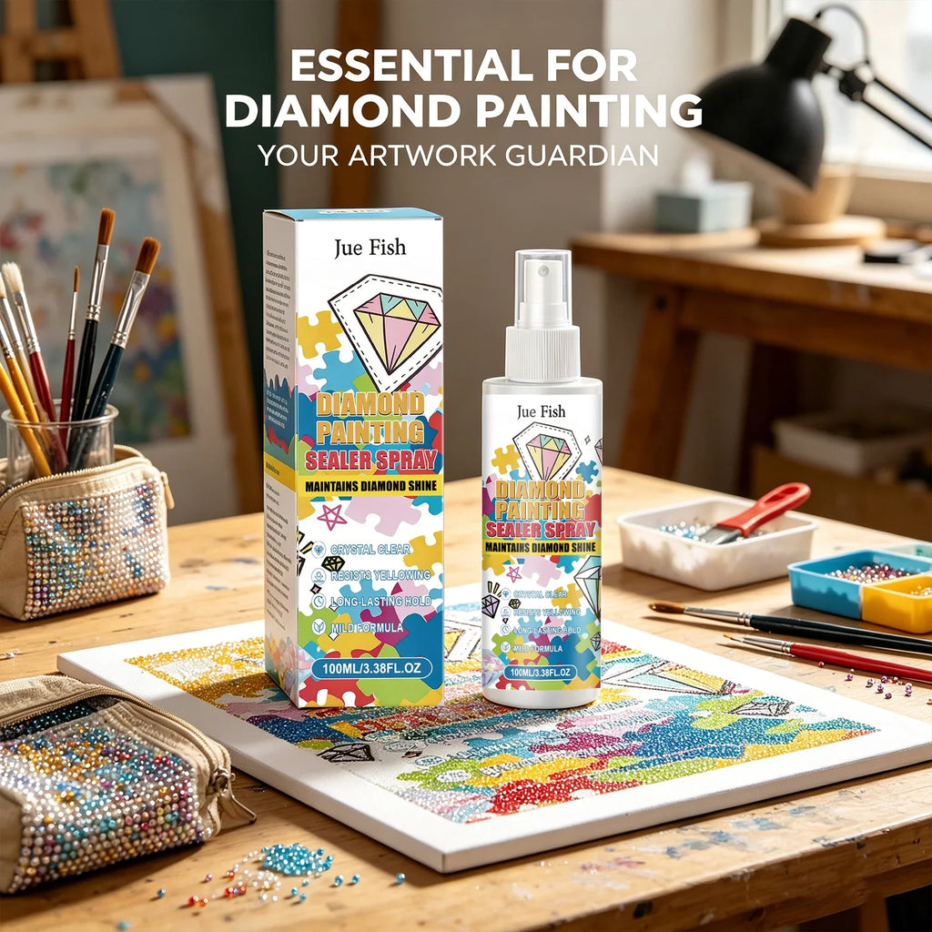 Diamond Painting Sealer Spray – Anti-Yellowing, Permanent Hold Diamond Art Sealer Qme