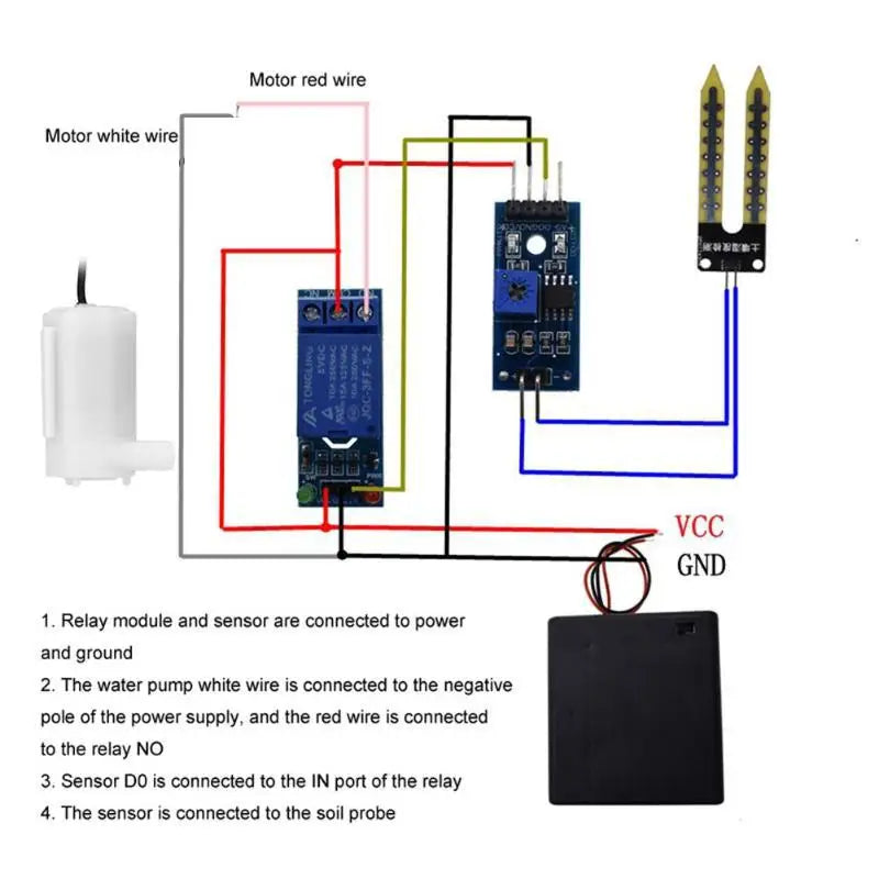 Automatic Irrigation DIY Kit – Soil Moisture Sensor & Mini Pump Irrigation DIY Kit Qme