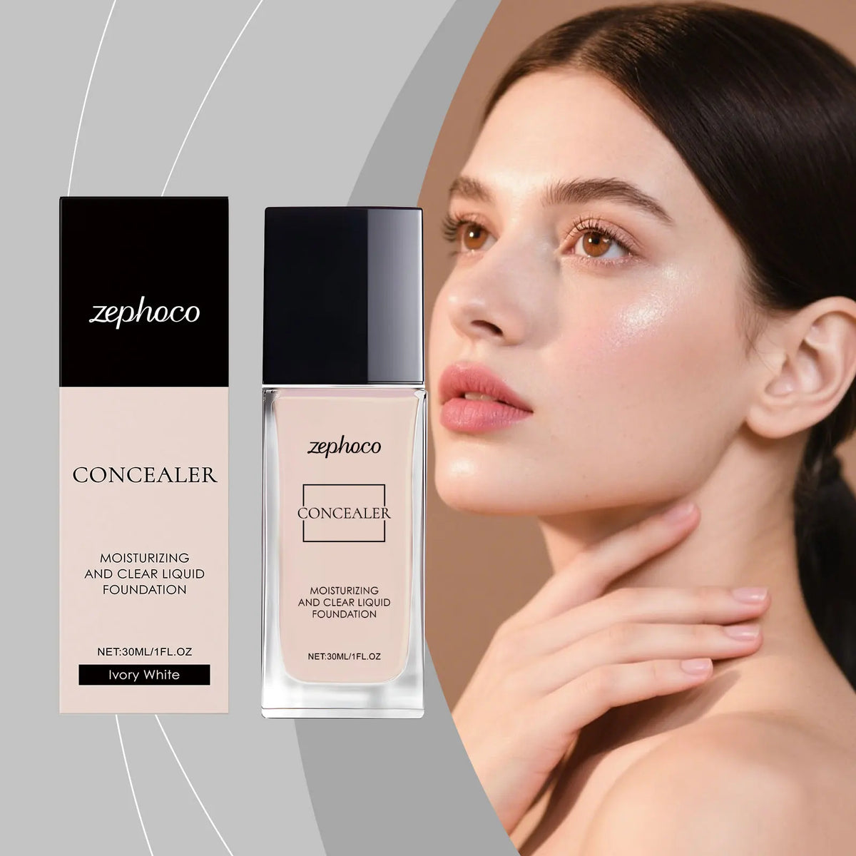 Zephoco High Coverage Matte Liquid Foundation – Hyaluronic Acid Liquid Foundation Qst