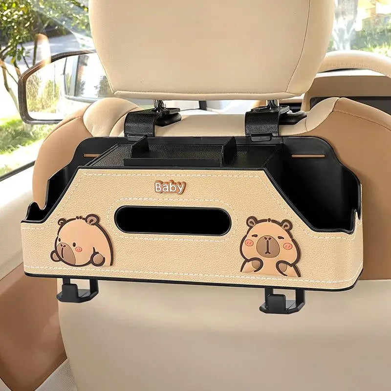 Car Back Seat Organizer – Leather Storage Box | 6 Styles Car Seat Organizer Qme A1