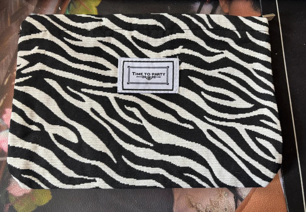 Zebra Print Makeup Bag – Women's Toiletry Clutch Organizer Makeup Toiletry Bag Qme 1pc