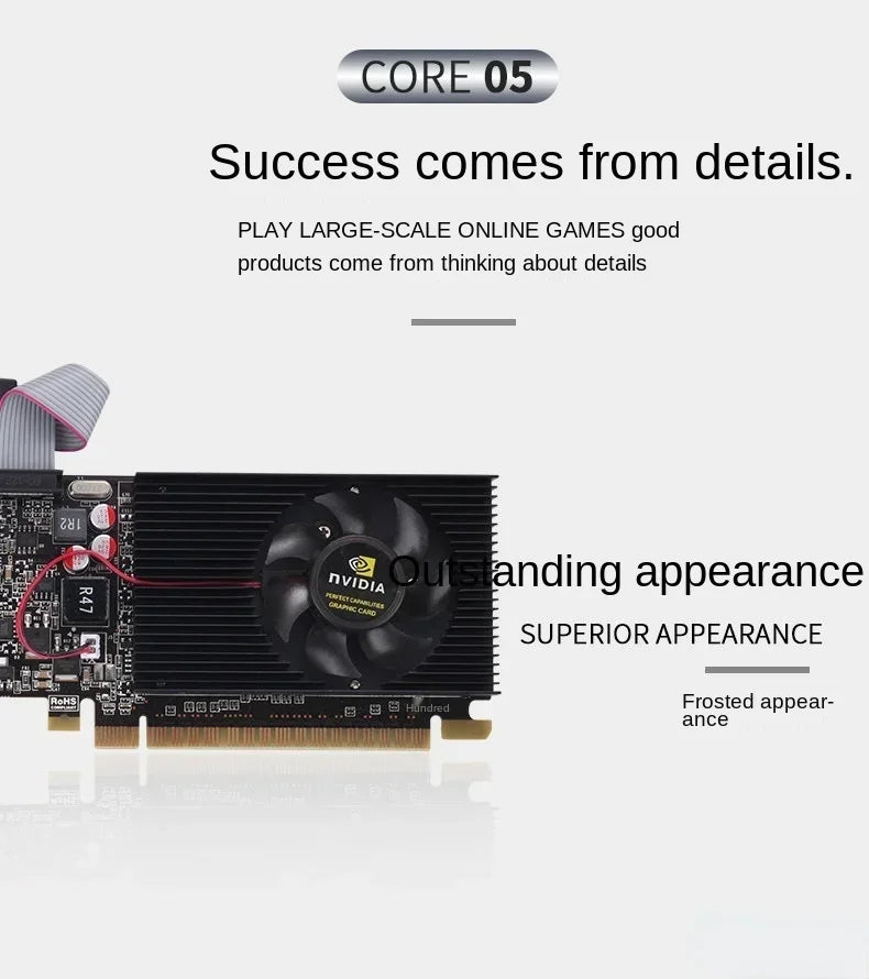GT210 DDR2 1GB Dual-Screen Half-Height Graphics Card Graphics Card Qme