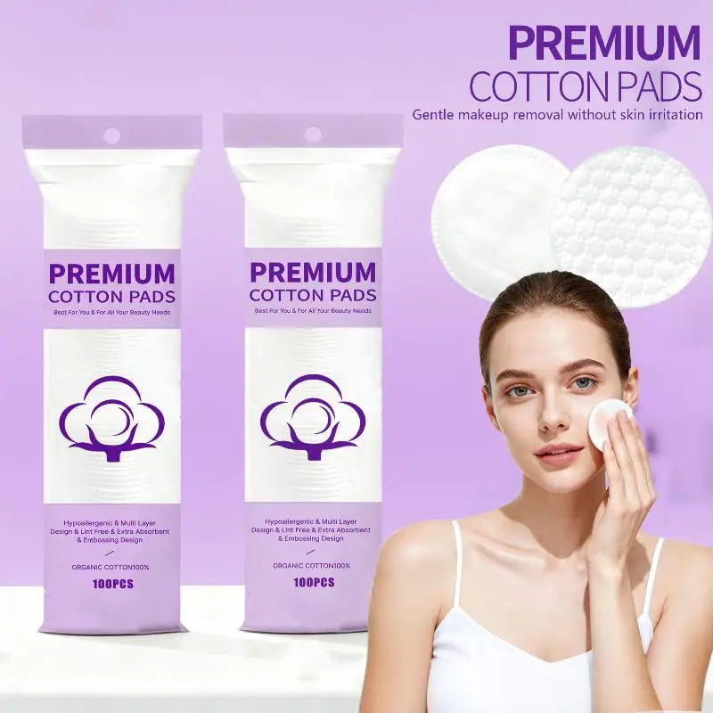 Soft Pearl Embossed Makeup Removal Cotton Pads 300–600 Ct Makeup Removal Pads Qme