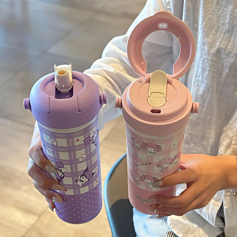 Kuromi Large Capacity Insulated Straw Cup – 9 Colors Insulated Straw Cup Qme