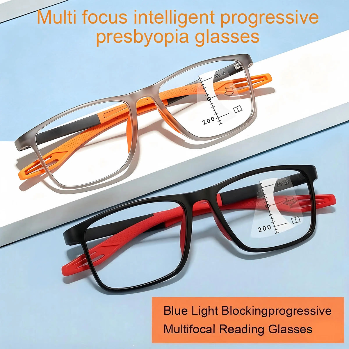VOPHA Progressive Multifocal Reading Glasses Anti Blue Light TR90 Progressive Reading Glasses Qst