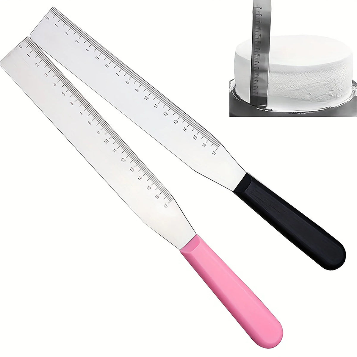 Stainless Steel Icing Spatula Right Angle Cake Scraper Cake Decorating Tool Qme