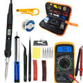 80W Digital Soldering Iron Kit – Temperature Adjustable 110V/220V Soldering Iron Kit Qme 80W black set5 220V EU plug