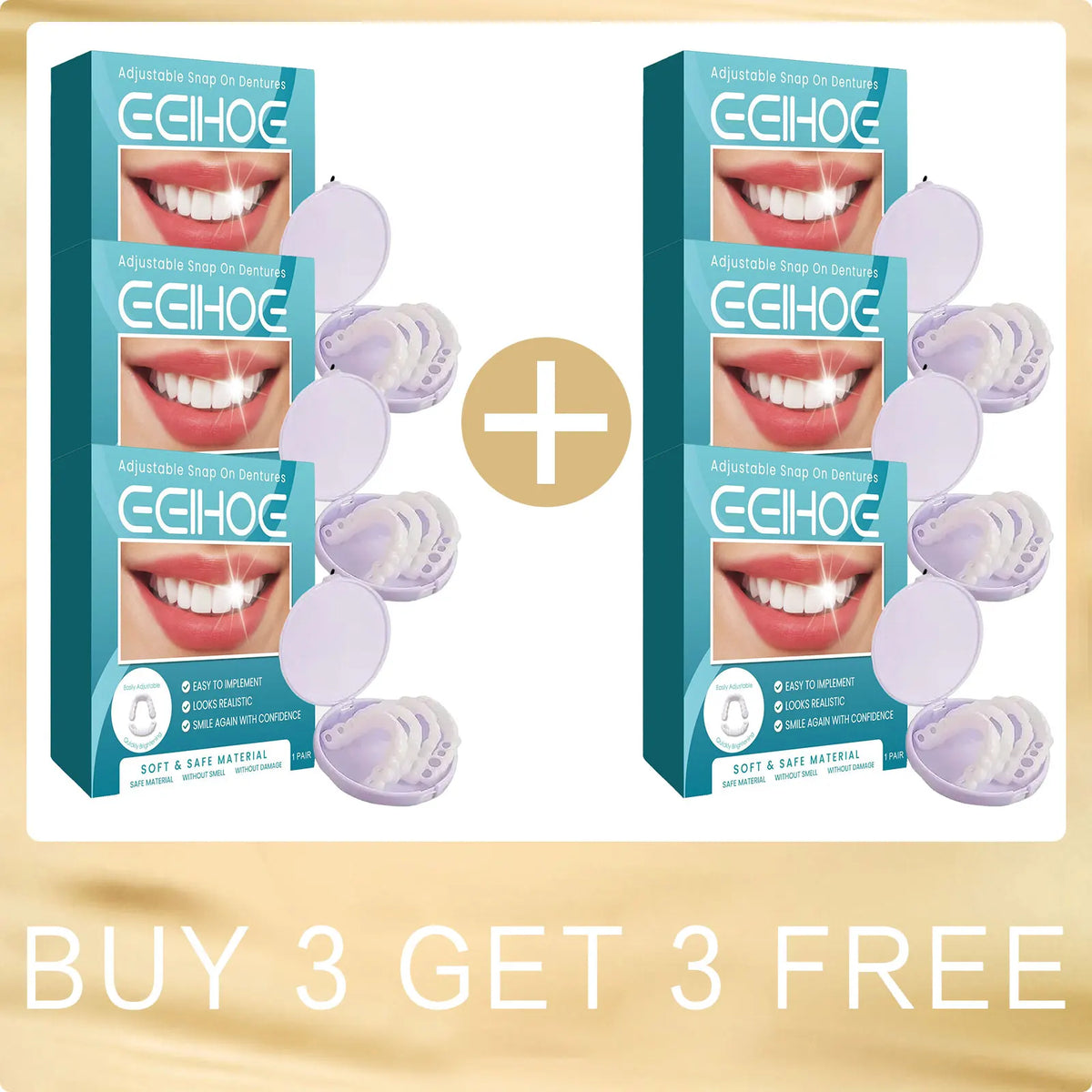 Snap-On Teeth Veneers – Adjustable Temporary Dental Cover Snap-On Dental Veneers Qst Buy 3 For 3 Free