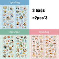 Food Cat Sticker Pack – Notebooks, Journals & Bottles Decorative Sticker Pack Qme 3 bags-B
