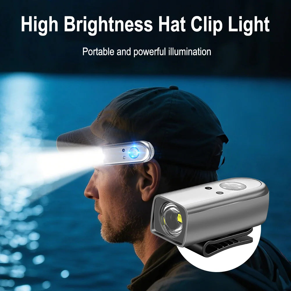 BORUiT Ear Clip LED Headlamp USB Rechargeable Waterproof 250lm LED Headlamp Qst