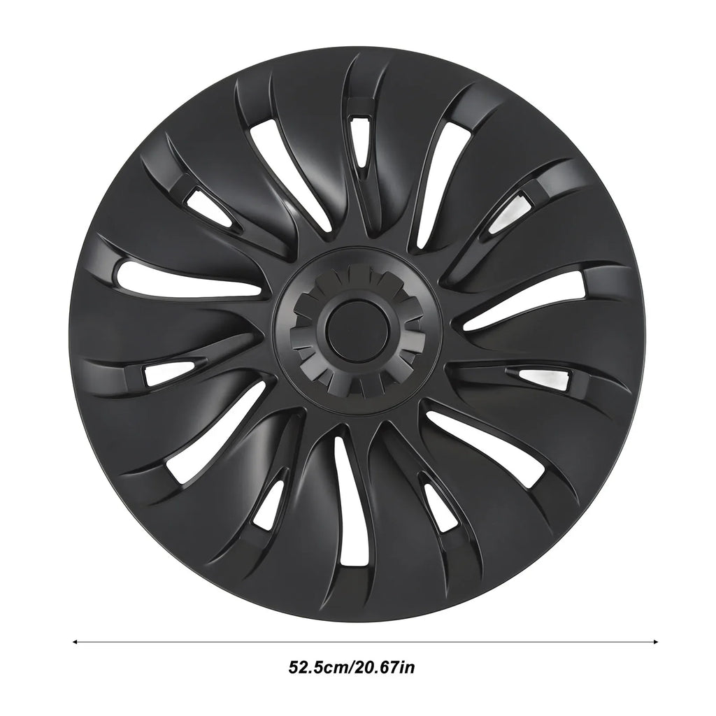 Matte Black 19" Wheel Hub Covers for Tesla Model Y (4pcs) Wheel Hub Covers Qme
