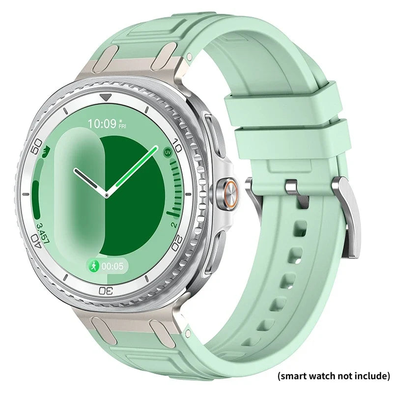 Silicone Sport Band for Samsung Galaxy Watch 9 & 8 Silicone Watch Band Qme Pistachi Galaxy 9 8 44mm