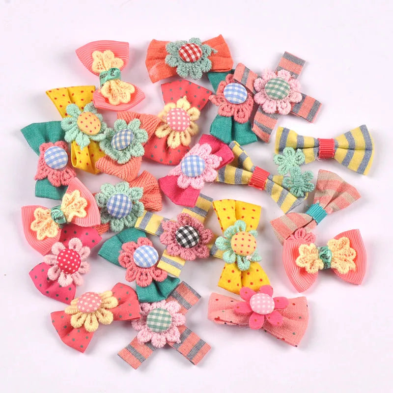 25 Mixed Flower Bow Embellishments – DIY Sewing & Craft Accessories Craft Bow Embellishments Qme