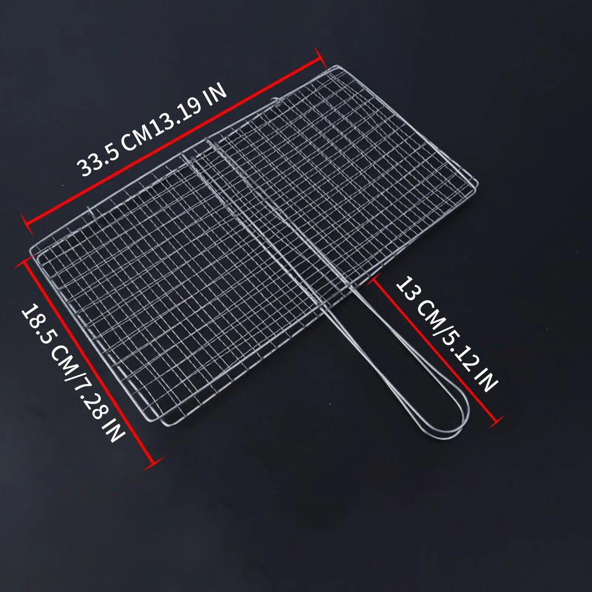 Stainless Steel Fish Grill Basket | BBQ Net Outdoor Cooking BBQ Grill Basket Qme