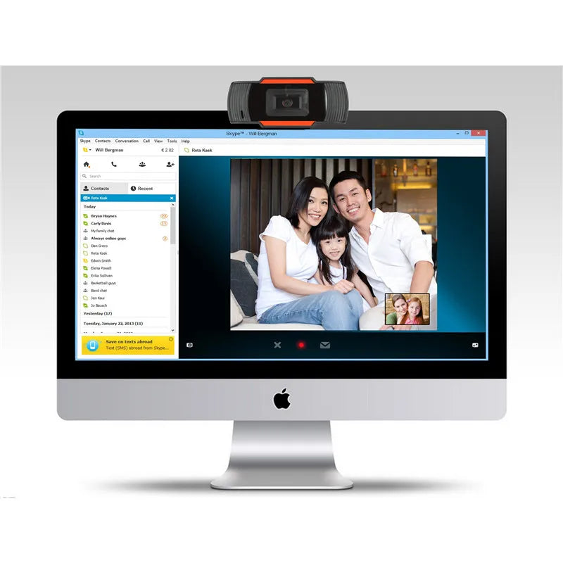 WEB07 HD Webcam with Built-In Mic – USB Plug & Play, 12MP HD Webcam Qme
