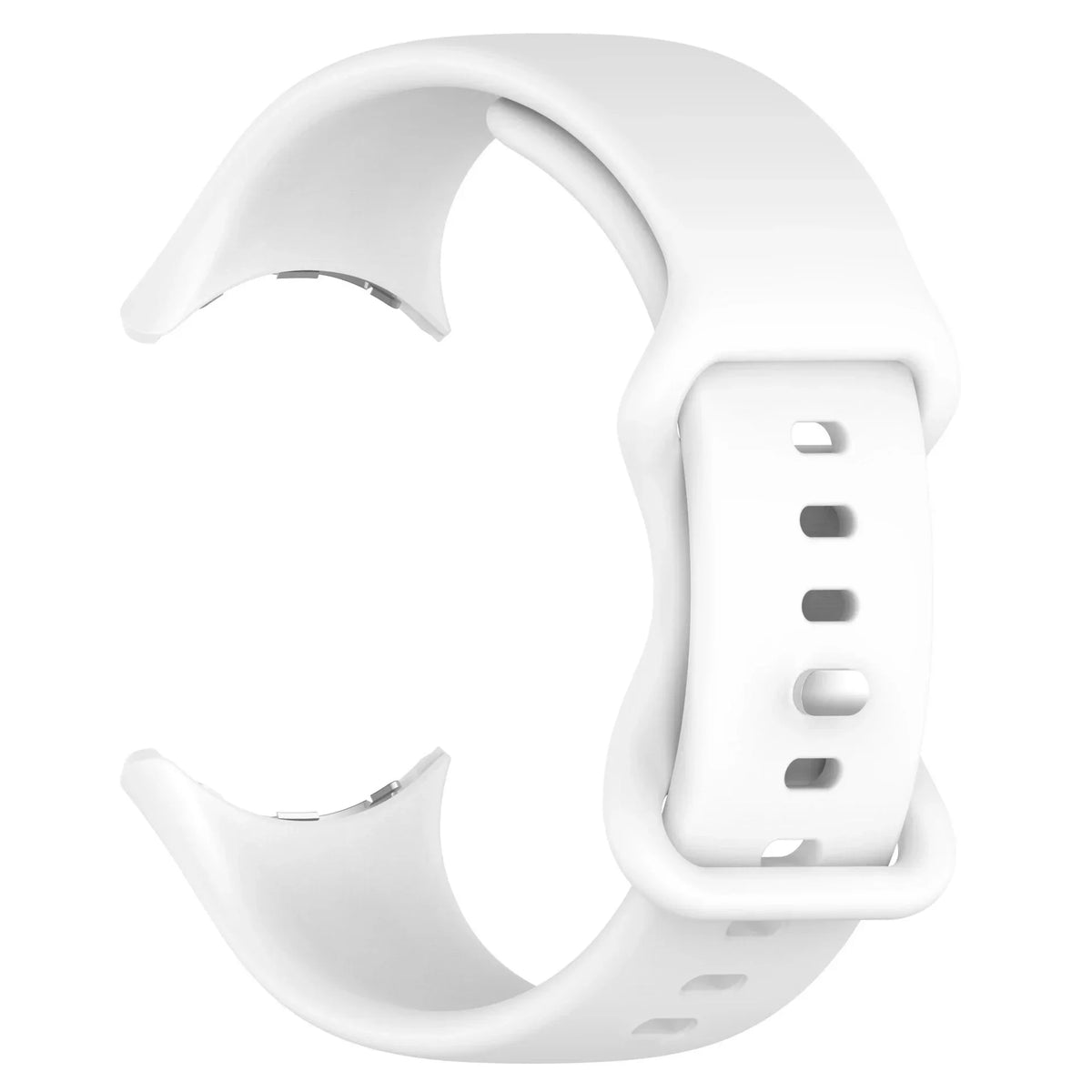 Silicone Sport Band for Google Pixel Watch 3 41mm Butterfly Buckle Silicone Watch Band Qme White Pixel Watch 3 41mm