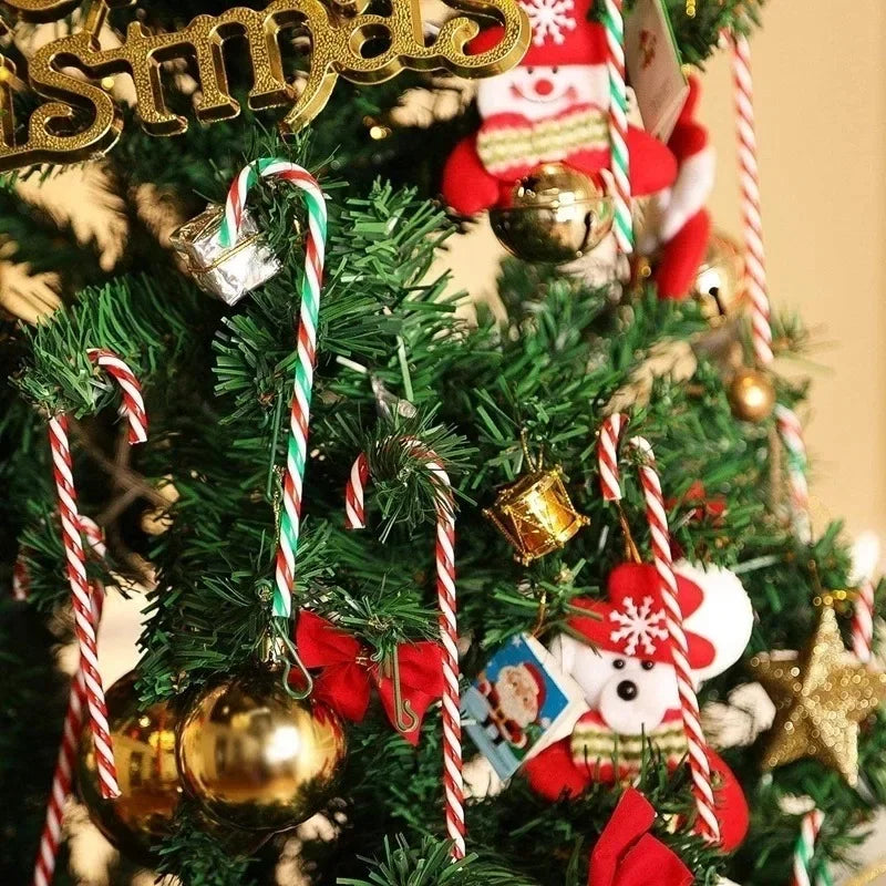 Christmas Candy Cane Acrylic Hanging Ornaments | 5 Colors Christmas Tree Ornament Qme