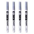 Permanent Paint Markers Fine Tip Waterproof – Rock, Wood & Canvas Paint Marker Pens Qme 4Pcs silver