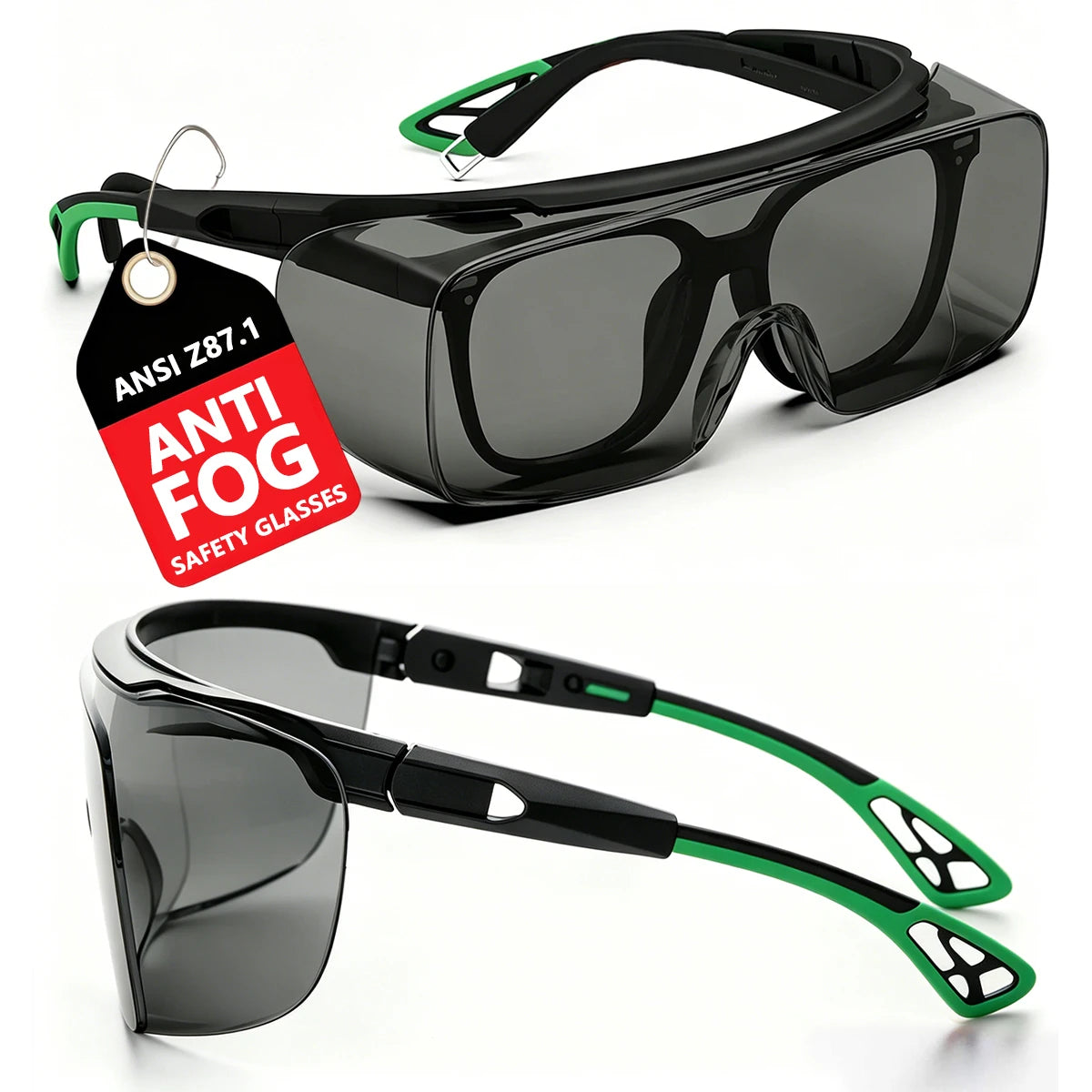 VOPHA ANSI Z87.1 Safety Glasses Over Glasses Anti-Fog HM6 Safety Glasses Qst