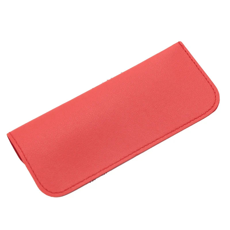 Solid Glasses Bag Protective Case | Sunglasses & Reading Cover Eyewear Protective Case Qme Red