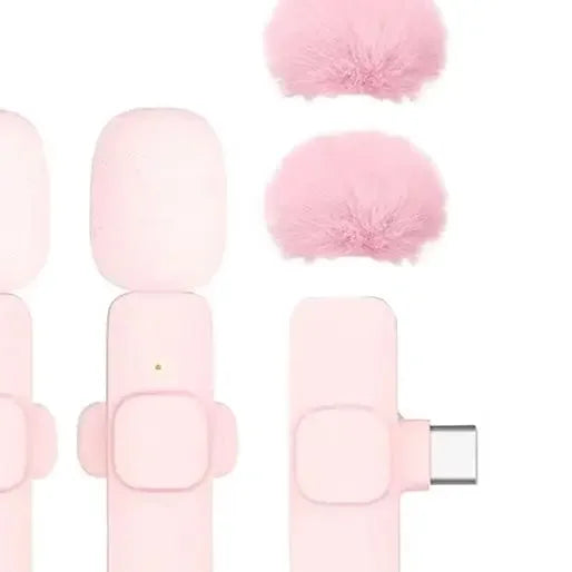 Mini Pink Wireless Lavalier Mic for Phone, Camera & Live Wireless Lavalier Mic Qme Default Title