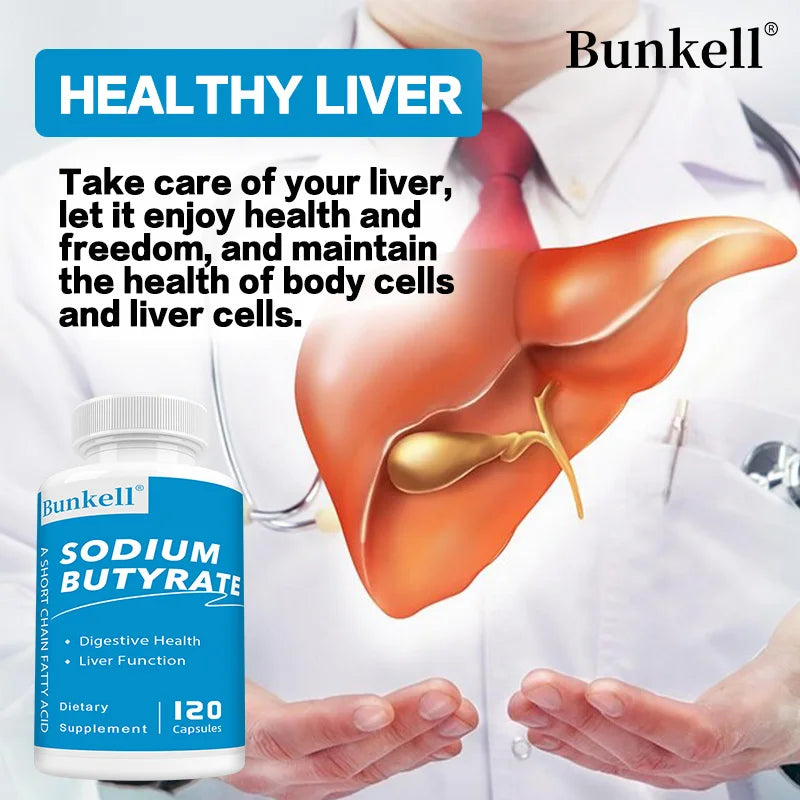 Sodium Butyrate Capsules – Postbiotic Gut Wellness | Bunkell Postbiotic Supplement Qst