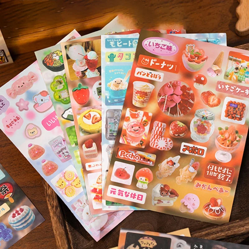Japanese Snack Sticker Book – Izakaya & Dessert Shop Elements Craft Sticker Book Qme