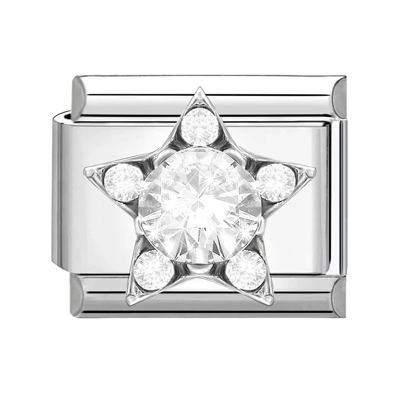 Zircon Stars Shell Butterfly Italian Charm Links – 39 Colors Italian Charm Links Qme Style 5