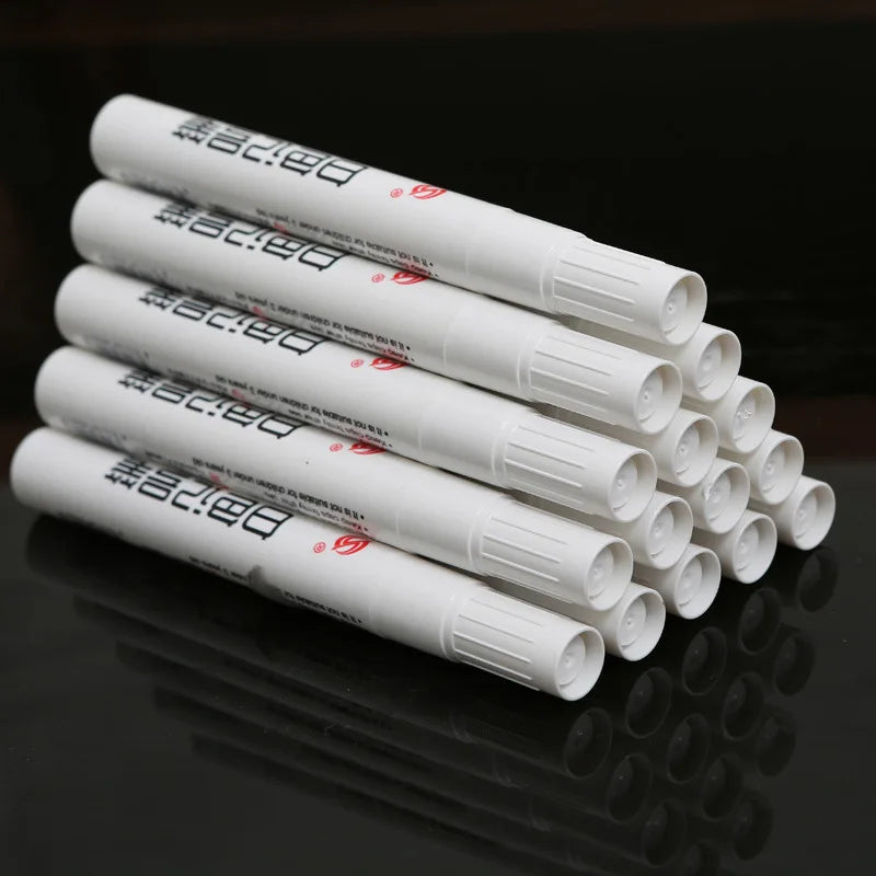 Permanent White Paint Marker Pen – Waterproof Tire & Graffiti Art Paint Marker Pen Qme