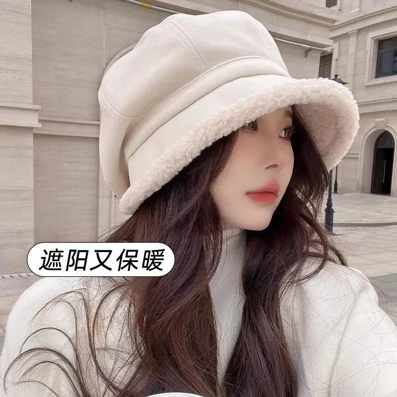 Winter Fleece Fisherman Hat – Versatile 3-in-1 Head Wrap Winter Fleece Hat Qme Beige XL