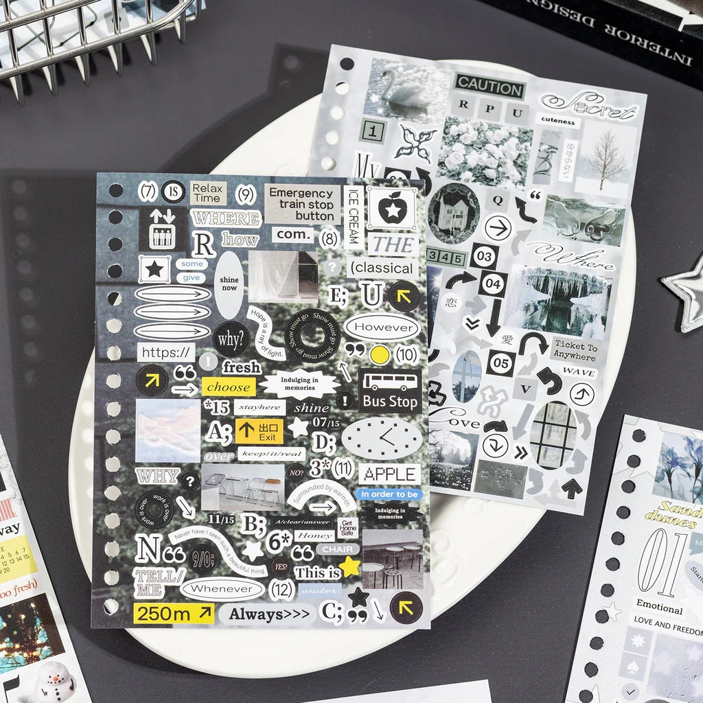 Cartoon Sticker Book for Journals, Scrapbooking & DIY Crafts Decorative Sticker Book Qme