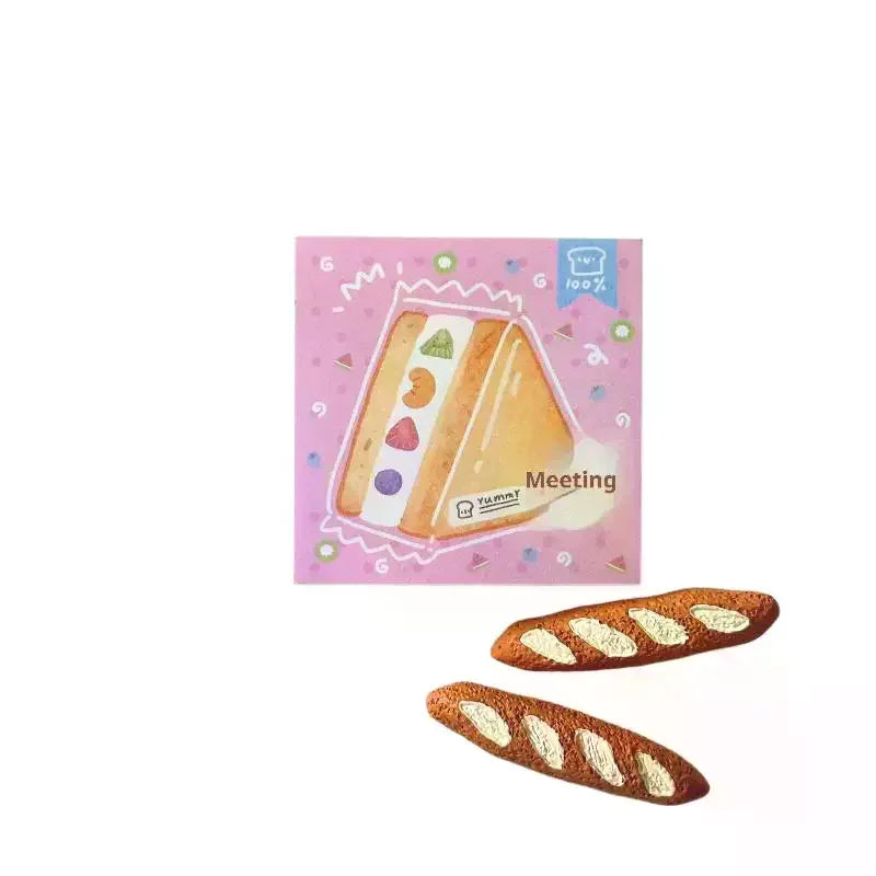 Cute Cartoon Food Memo Sticker Paper | DIY Craft Notes 5x5cm Memo Sticker Paper Qme