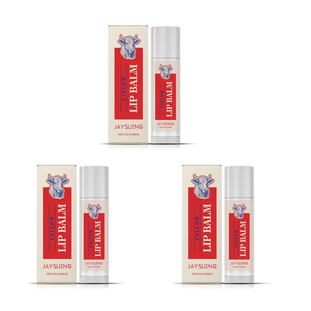 Tallow Lip Balm – Nourishing, Softening & Non-Greasy | Qme Lip Balm Qme 3 x 5g Boxed