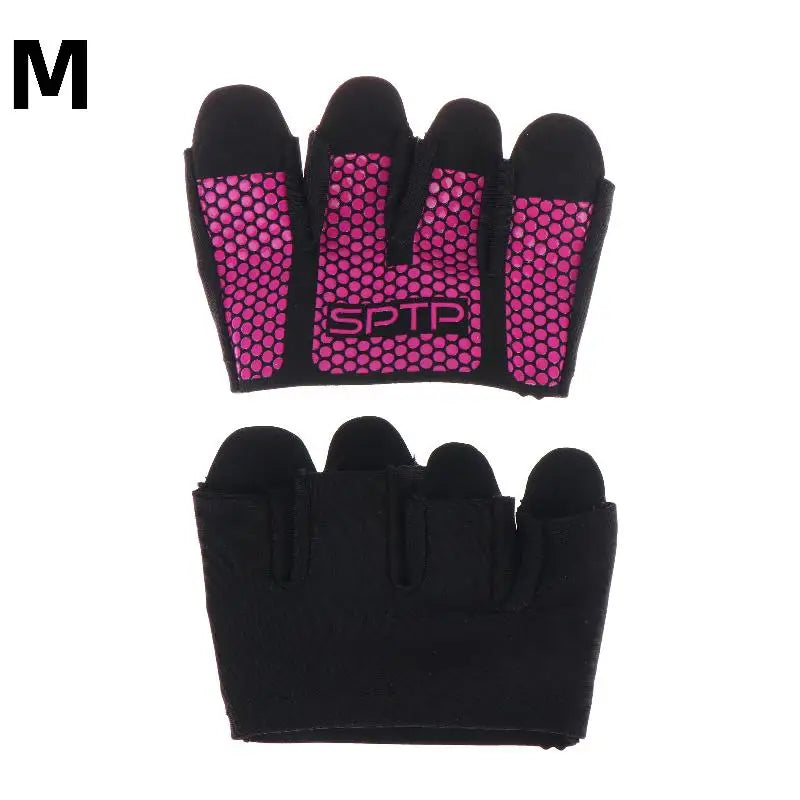 Half Finger Gym Gloves for Men & Women – Weight Lifting Fitness Gloves Qst M Pink
