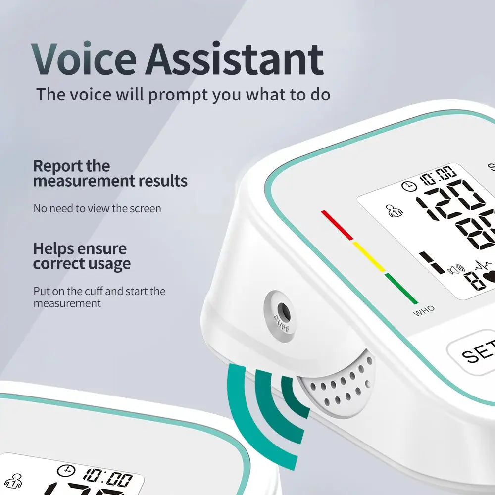 Upper Arm Blood Pressure Monitor – LCD, Voice & USB Rechargeable Blood Pressure Monitor Qst