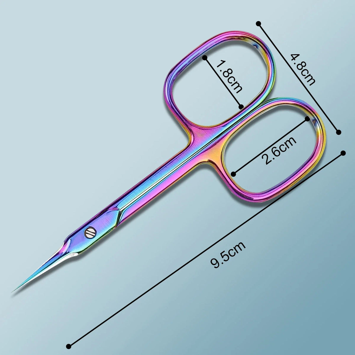 Qme Curved Tip Nail Scissors – Russian Manicure Shears Nail Grooming Scissors Qme