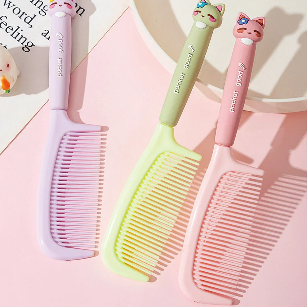 Cute Cartoon Cat Hair Comb – Women's Styling Comb Hair Styling Comb Qme
