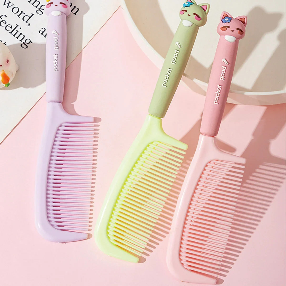 Cute Cartoon Cat Hair Comb – Women's Styling Comb Hair Styling Comb Qme