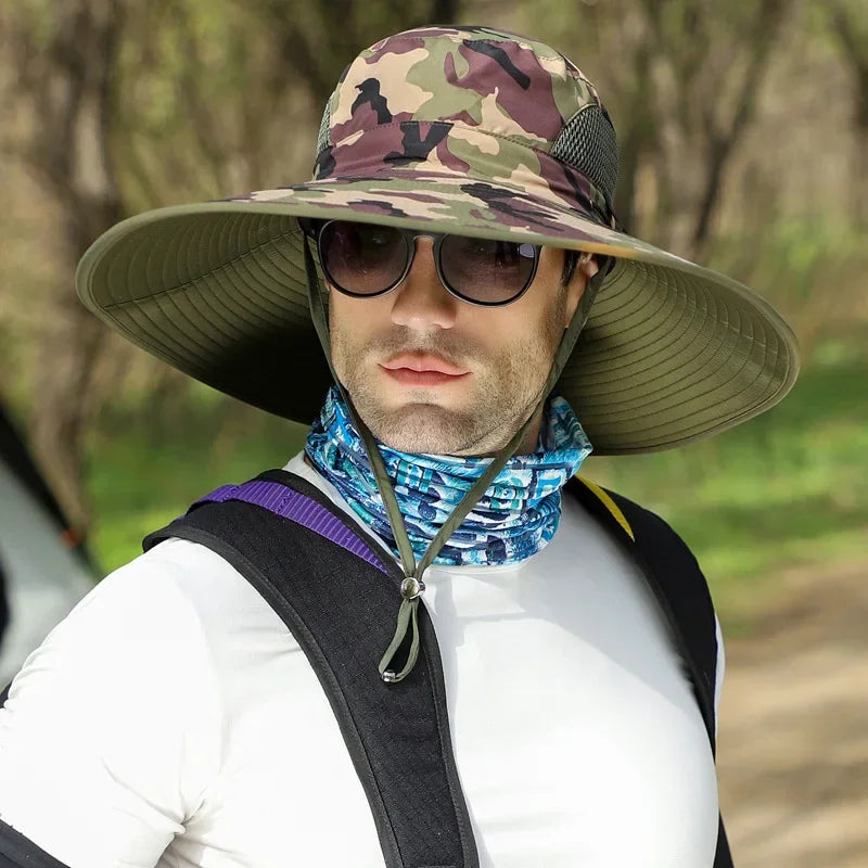 Large Head Sun Hat – Breathable Adjustable Outdoor Cap Outdoor Sun Hat Qme