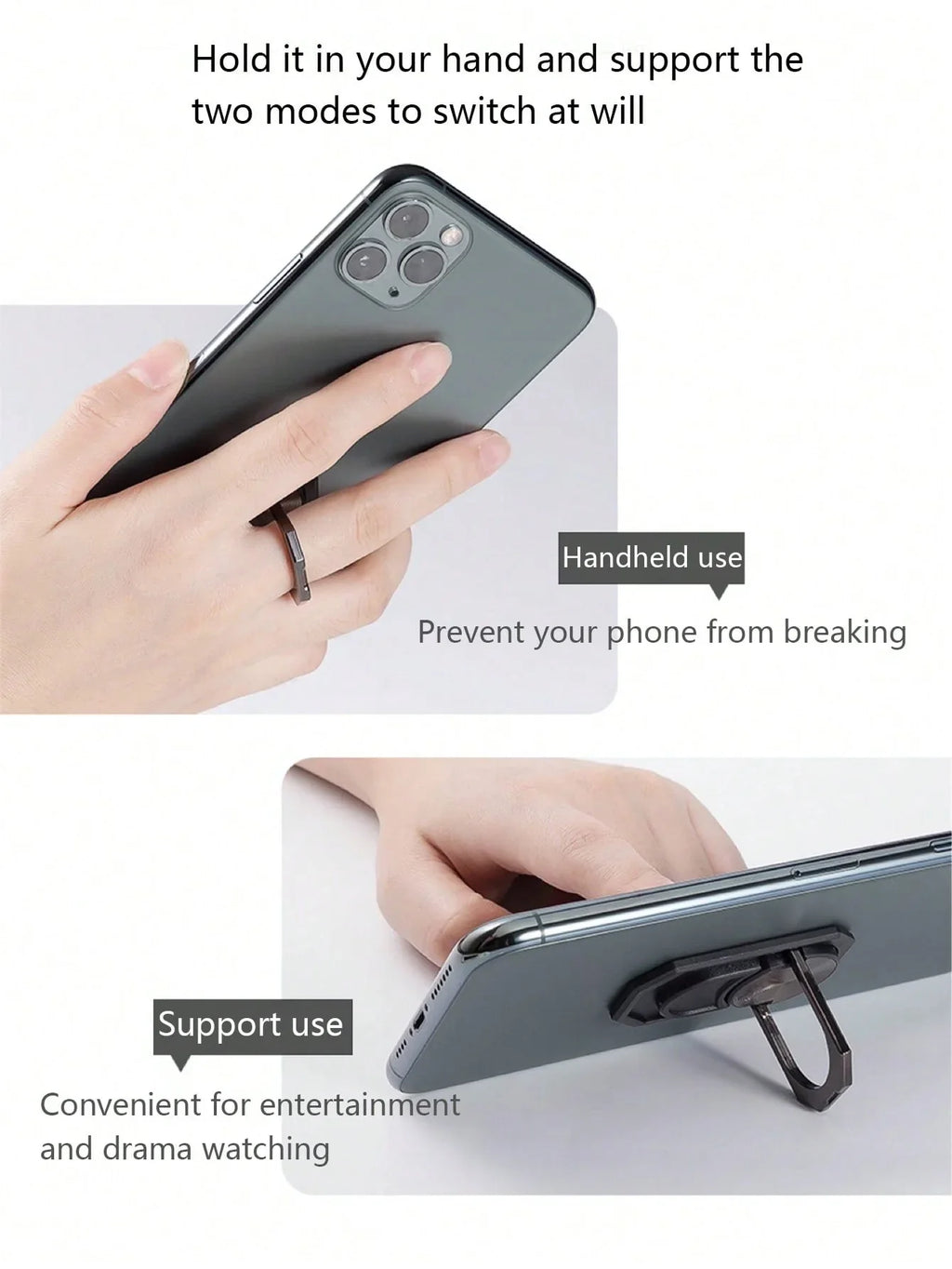 360° Rotating Magnetic Ring Buckle Car Phone Mount Magnetic Car Mount Qme