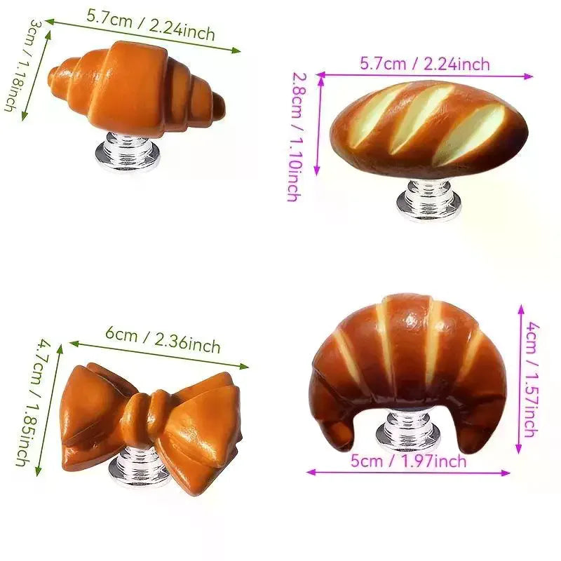 Bread-Shaped Cabinet Door Handle | Cute Kitchen Drawer Knob Cabinet Door Knob Qme