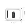 LED Ring Light Handheld Phone Stabilizer for Video Recording LED Ring Light Rig Qst WHITE