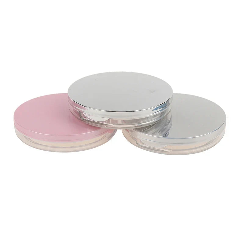 Empty Loose Powder Pot with Mirror – Travel Makeup Jar Makeup Storage Jar Qme