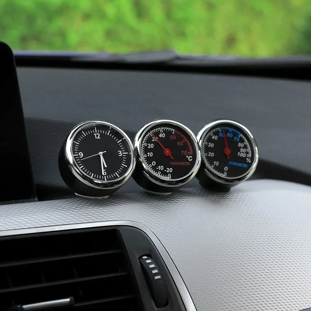 Mini Car Digital Clock & Thermometer | Dashboard Ornament Car Dashboard Clock Qme