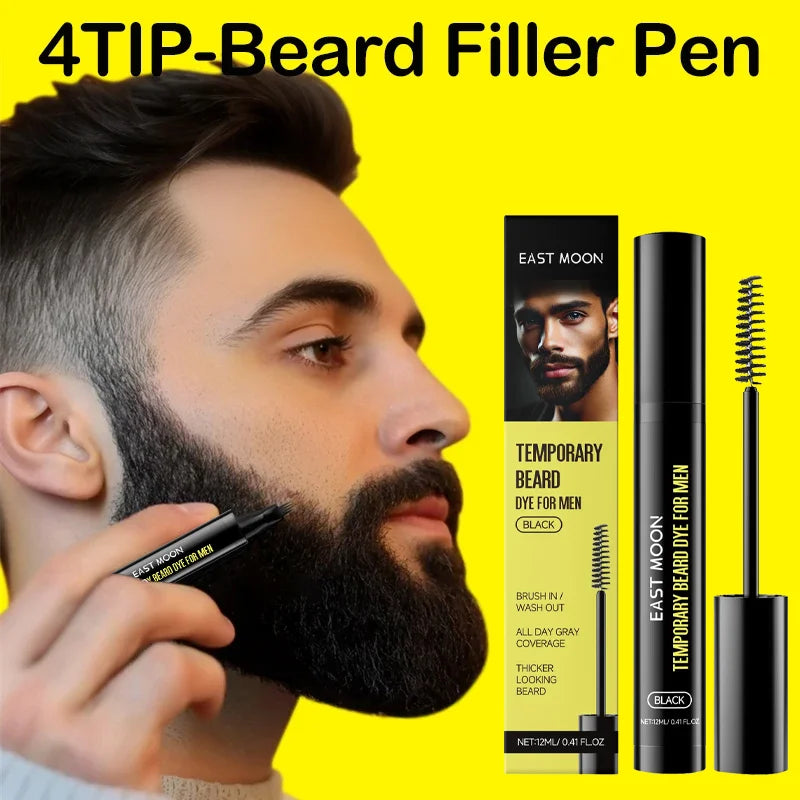 Waterproof Beard Filler Pen – Black Fiber Coloring Enhancer Beard Filler Pen Qme