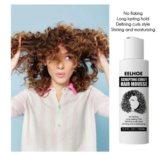 EELHOE Curl Shaping Elastin – Moisturizing Curly Hair Mousse Curl Styling Mousse Qst