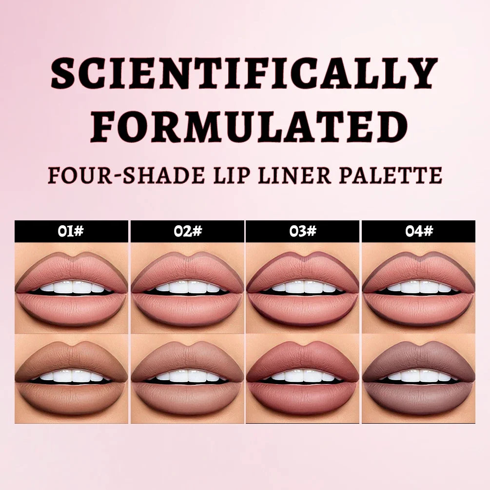 QIBEST Matte Liquid Lipliner – Waterproof Plumping Lip Stain Liquid Lip Liner Qme