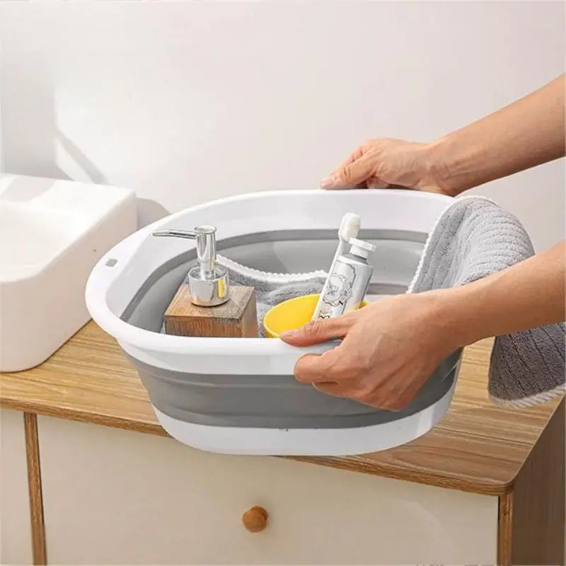 Large Foldable Washbasin | Portable Collapsible Plastic Basin Collapsible Wash Basin Qme