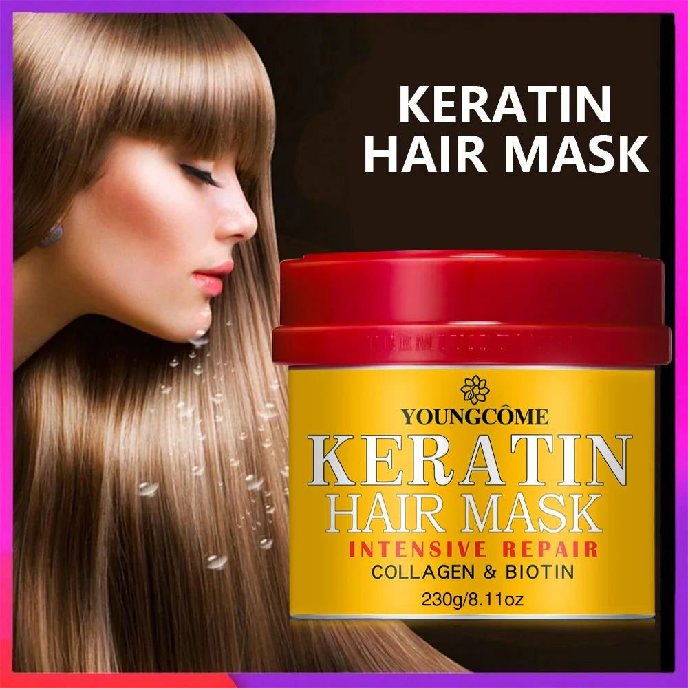 YOUNGCOME Biotin Collagen Keratin Hair Mask – 230g Treatment Keratin Hair Mask Qst