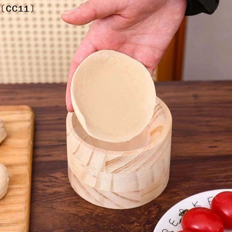 Wood Dumpling Maker Press Tool & Dough Skin Presser Mold Dumpling Press Tool Qme